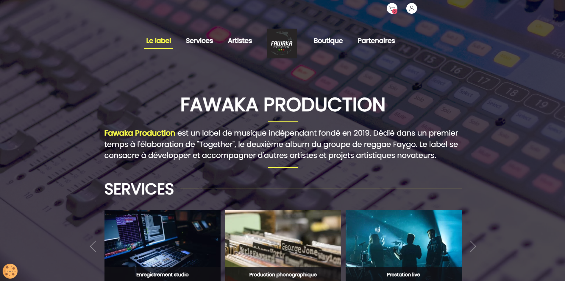Création du site internet du label Fawaka Production