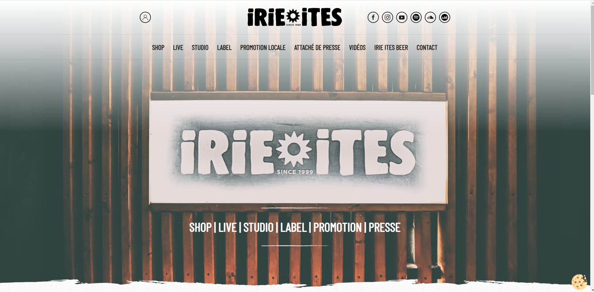 Création du site internet du label Irie Ites