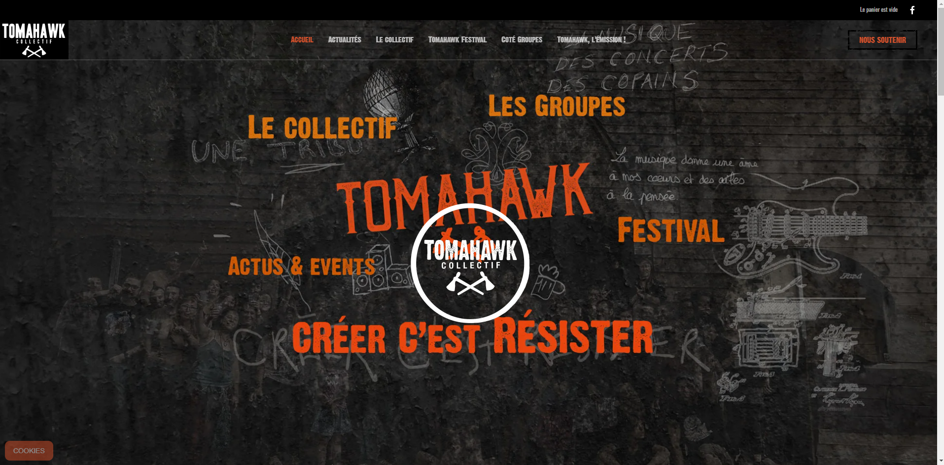 Création du site internet du collectif Tomahawk