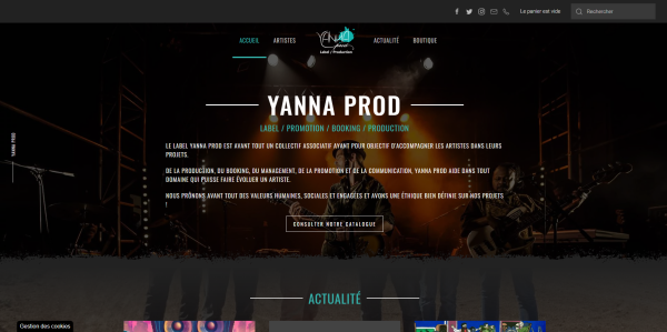 Création du site internet du label Fawaka Production