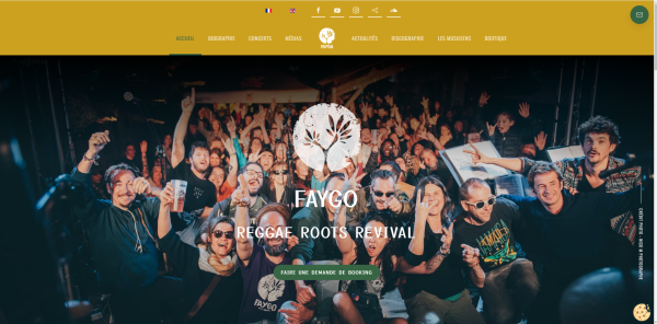 Création du site internet du groupe de reggae Faygo